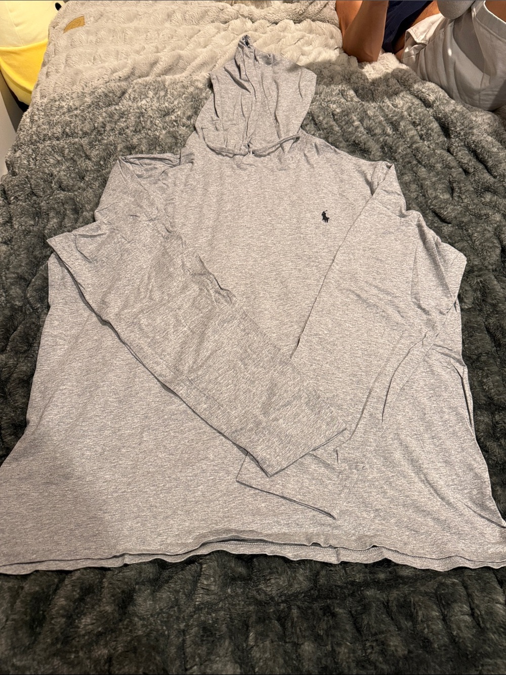 Polo by Ralph Lauren Light Heather Gray Hooded Crewneck